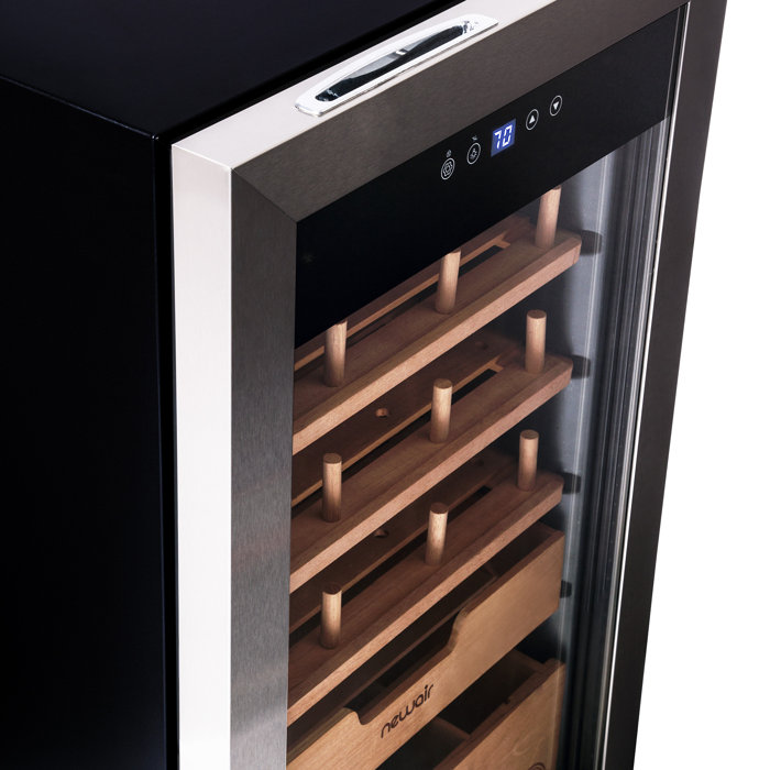 Newair x Boveda 500 Count Electric Humidor, Spanish Cedar Shelves